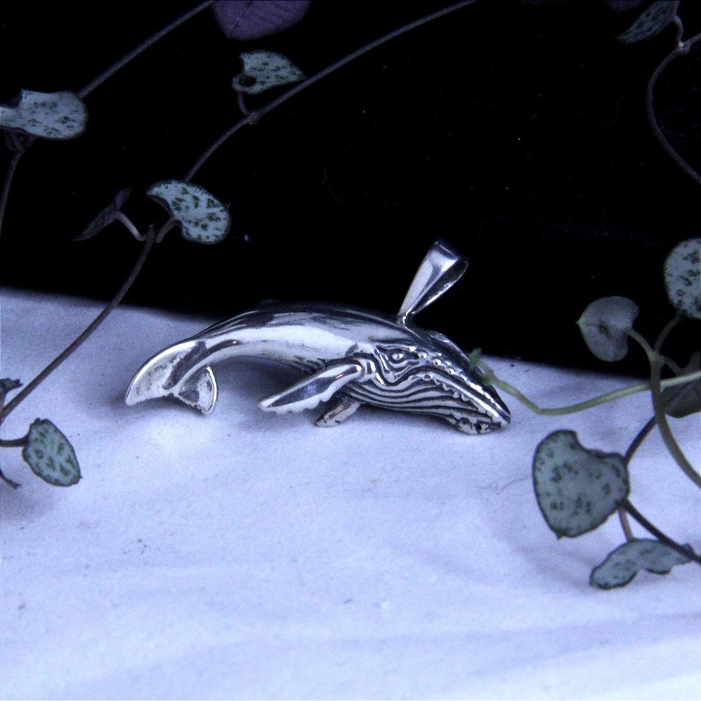 Kabana Sterling Silver Humpback Whale Pendant Nautical Marine‎ Jewelry